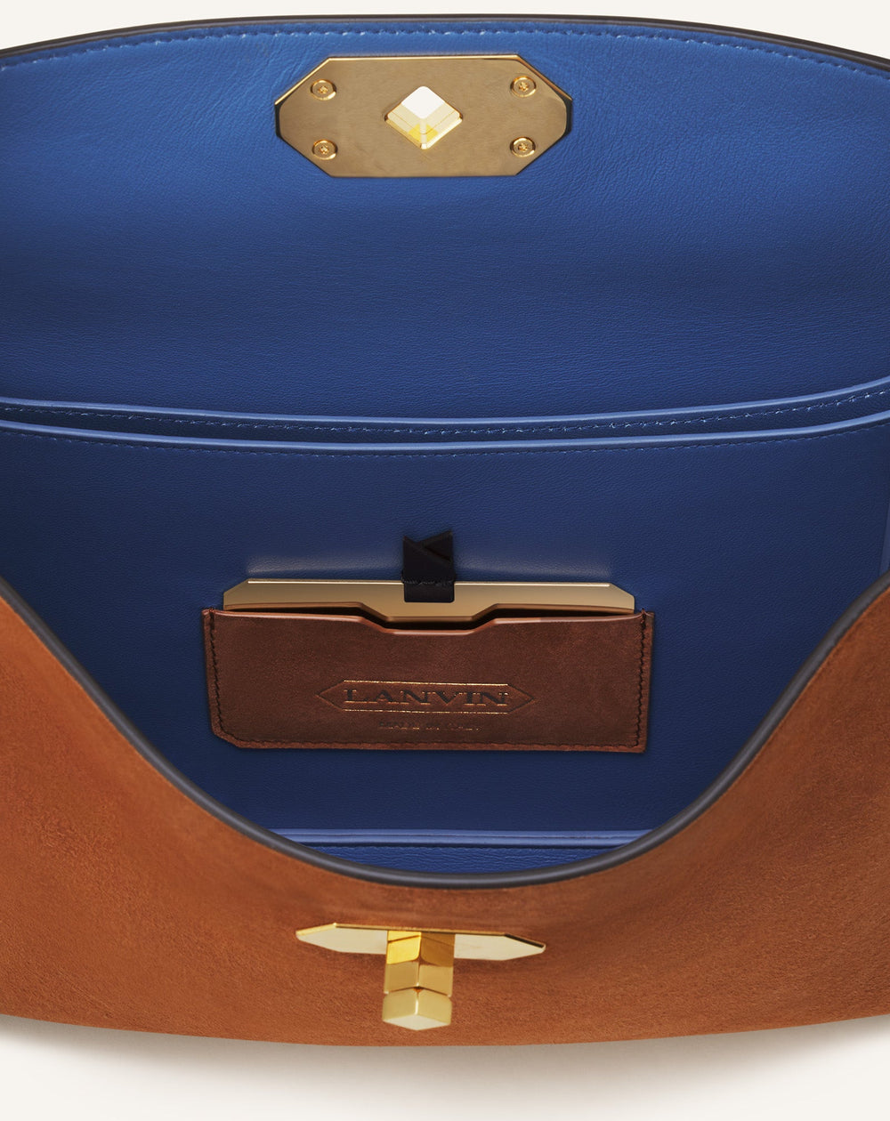Brown Compagnon Asymmetrical Bag In Suede | Lanvin Women