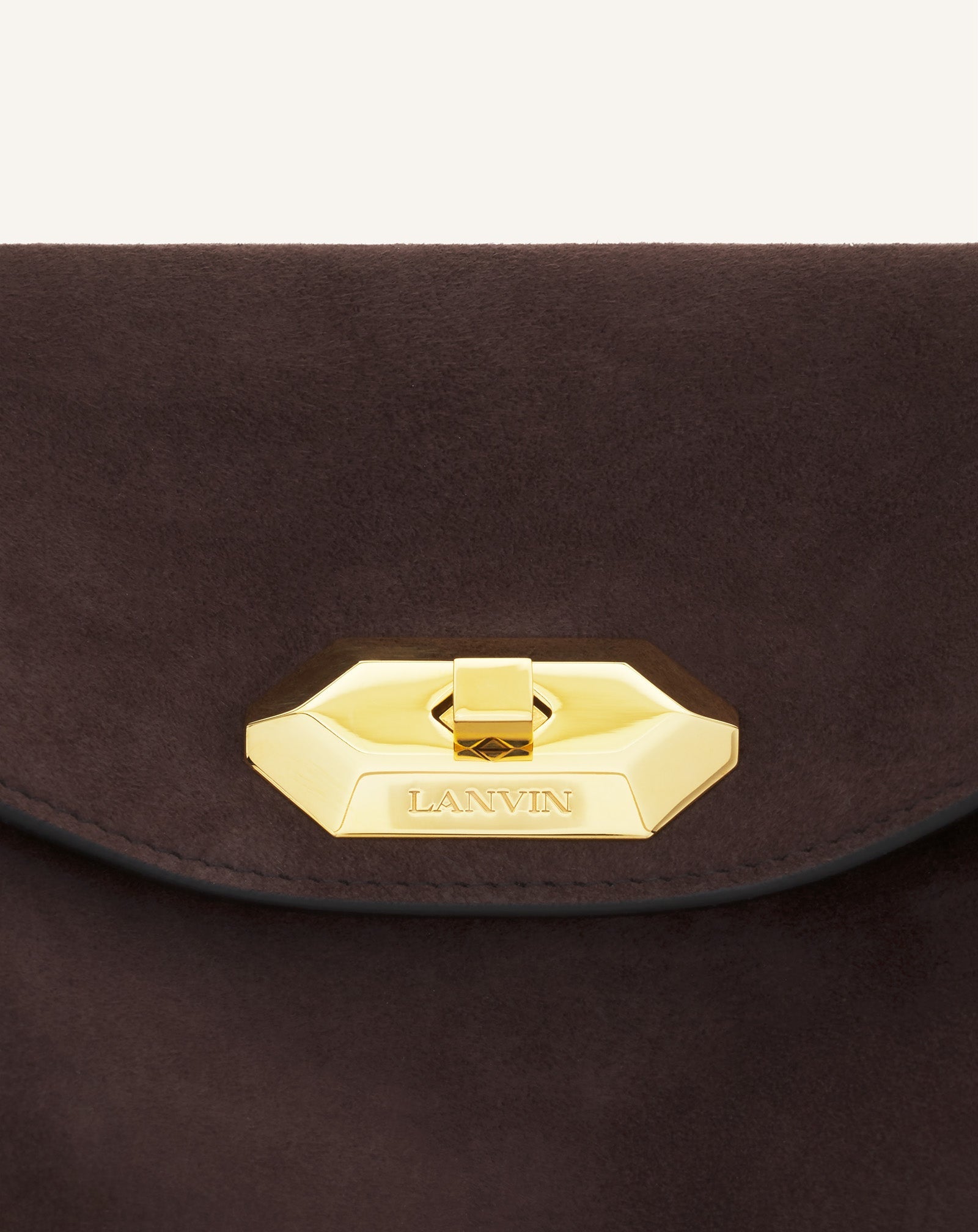 Brown Compagnon Asymmetrical Bag In Suede | Lanvin Women