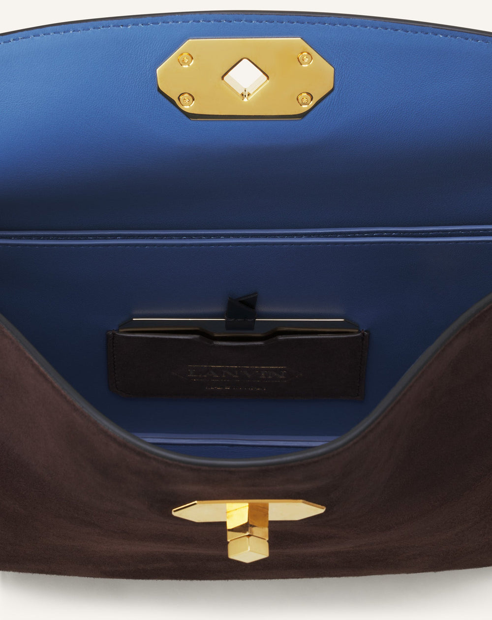 Brown Compagnon Asymmetrical Bag In Suede | Lanvin Women