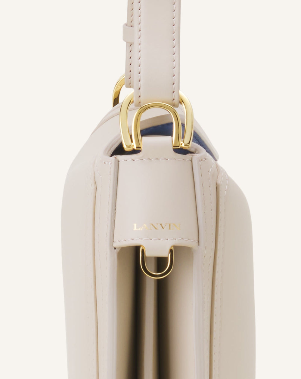 White Compagnon Asymmetrical Bag In Leather | Lanvin Women