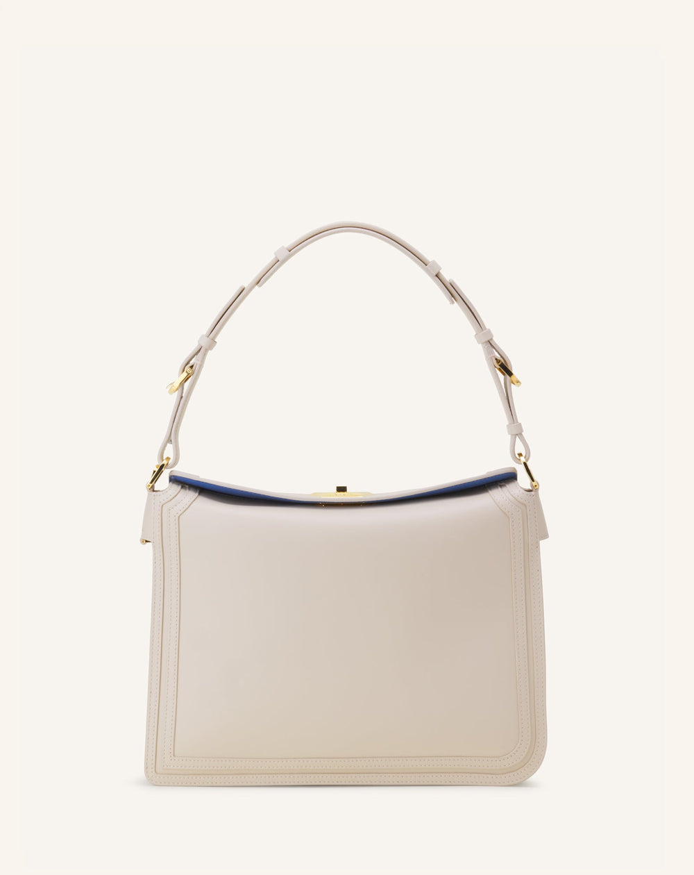 White Compagnon Asymmetrical Bag In Leather | Lanvin Women