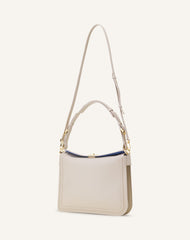White Compagnon Asymmetrical Bag In Leather | Lanvin Women