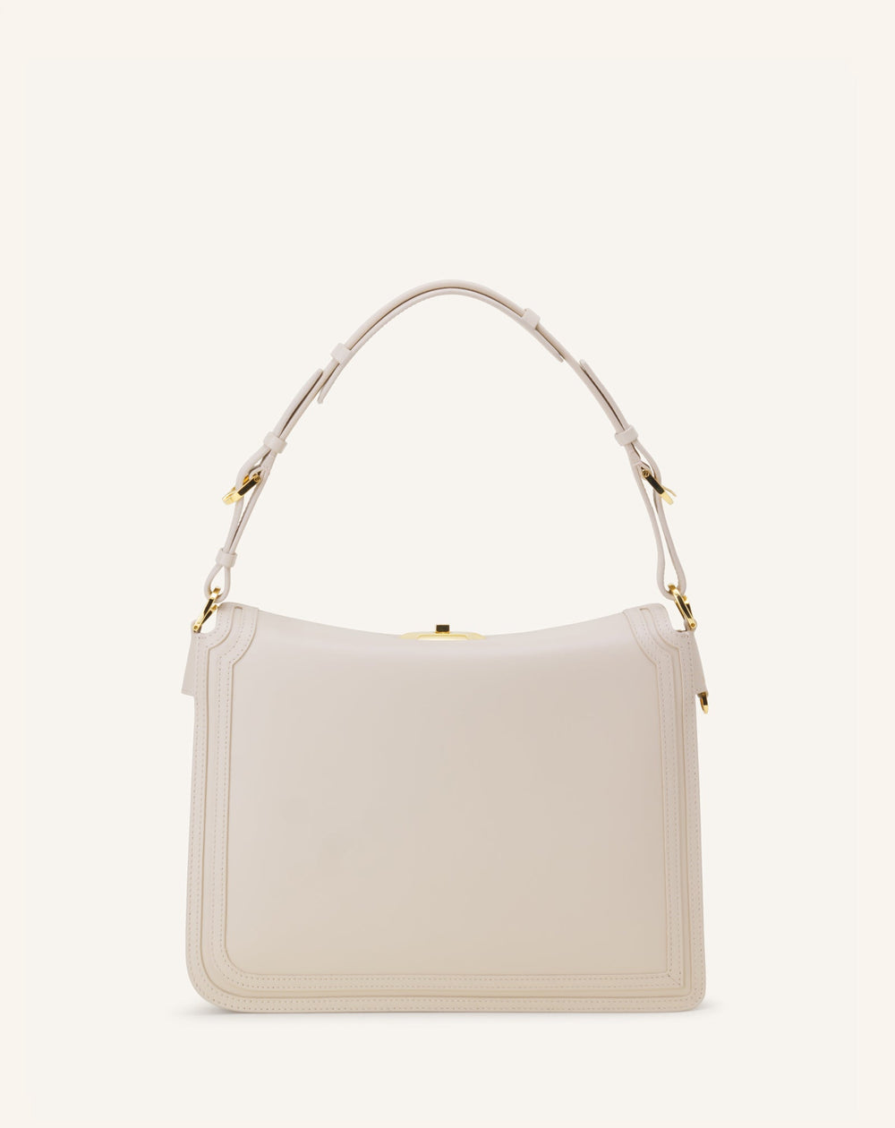 White Compagnon Asymmetrical Bag In Leather | Lanvin Women