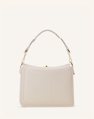 White Compagnon Asymmetrical Bag In Leather | Lanvin Women