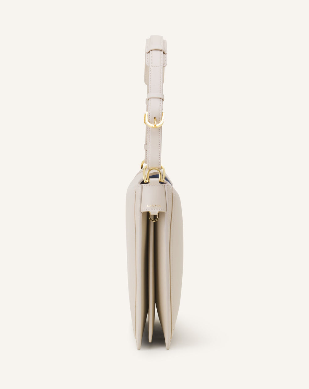 White Compagnon Asymmetrical Bag In Leather | Lanvin Women