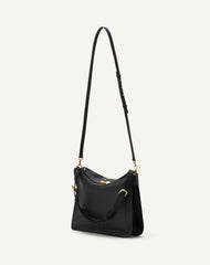 Black Compagnon Asymmetrical Bag In Leather | Lanvin Women