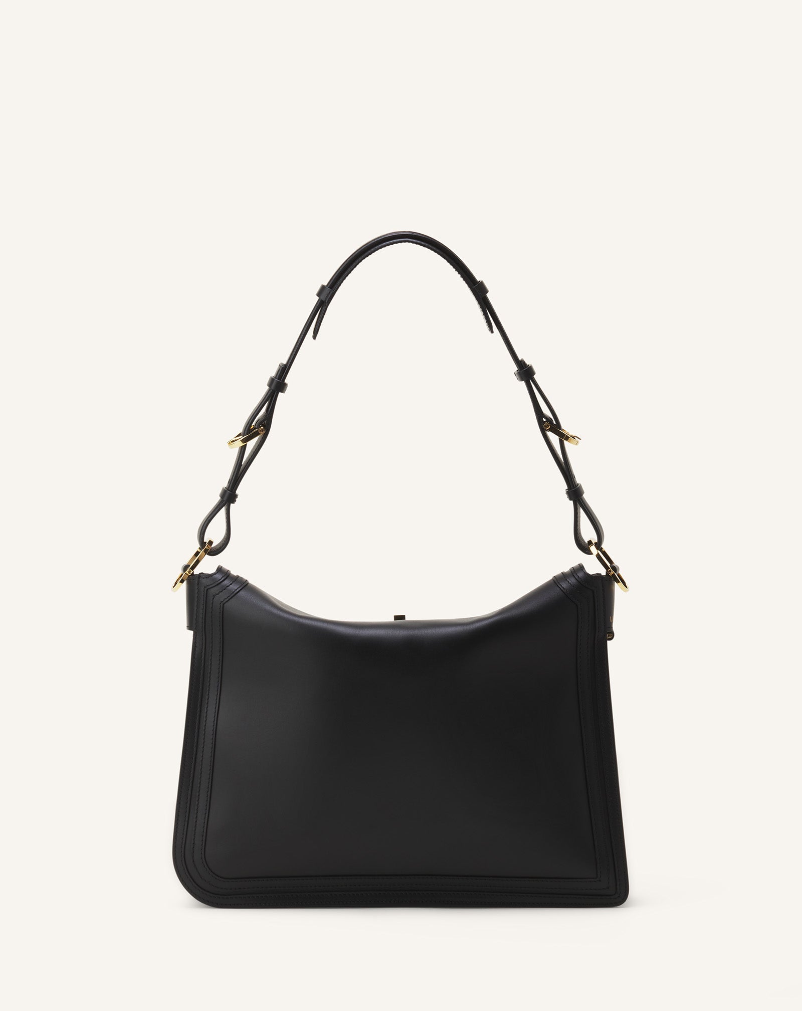 Black Compagnon Asymmetrical Bag In Leather | Lanvin Women
