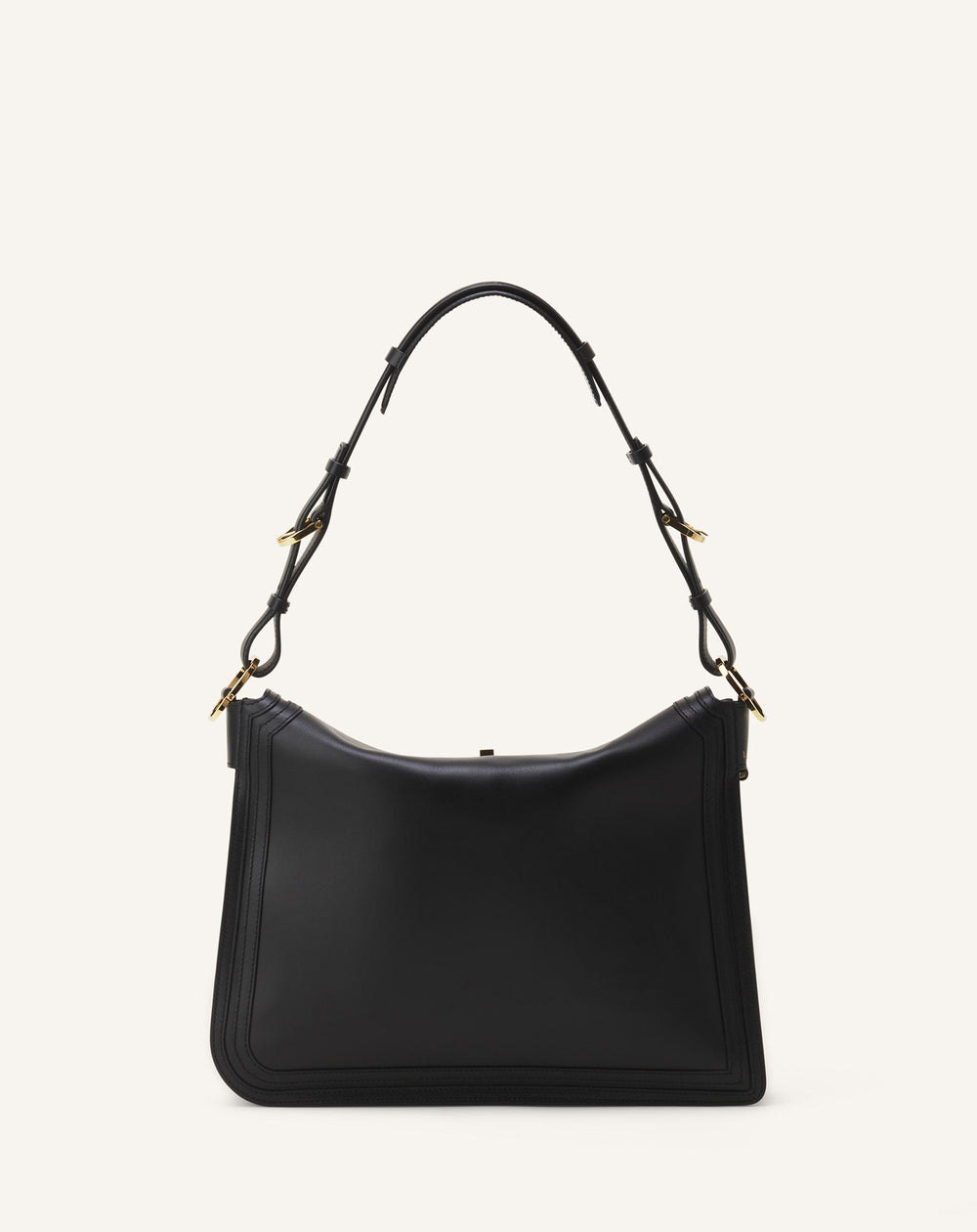 Black Compagnon Asymmetrical Bag In Leather | Lanvin Women