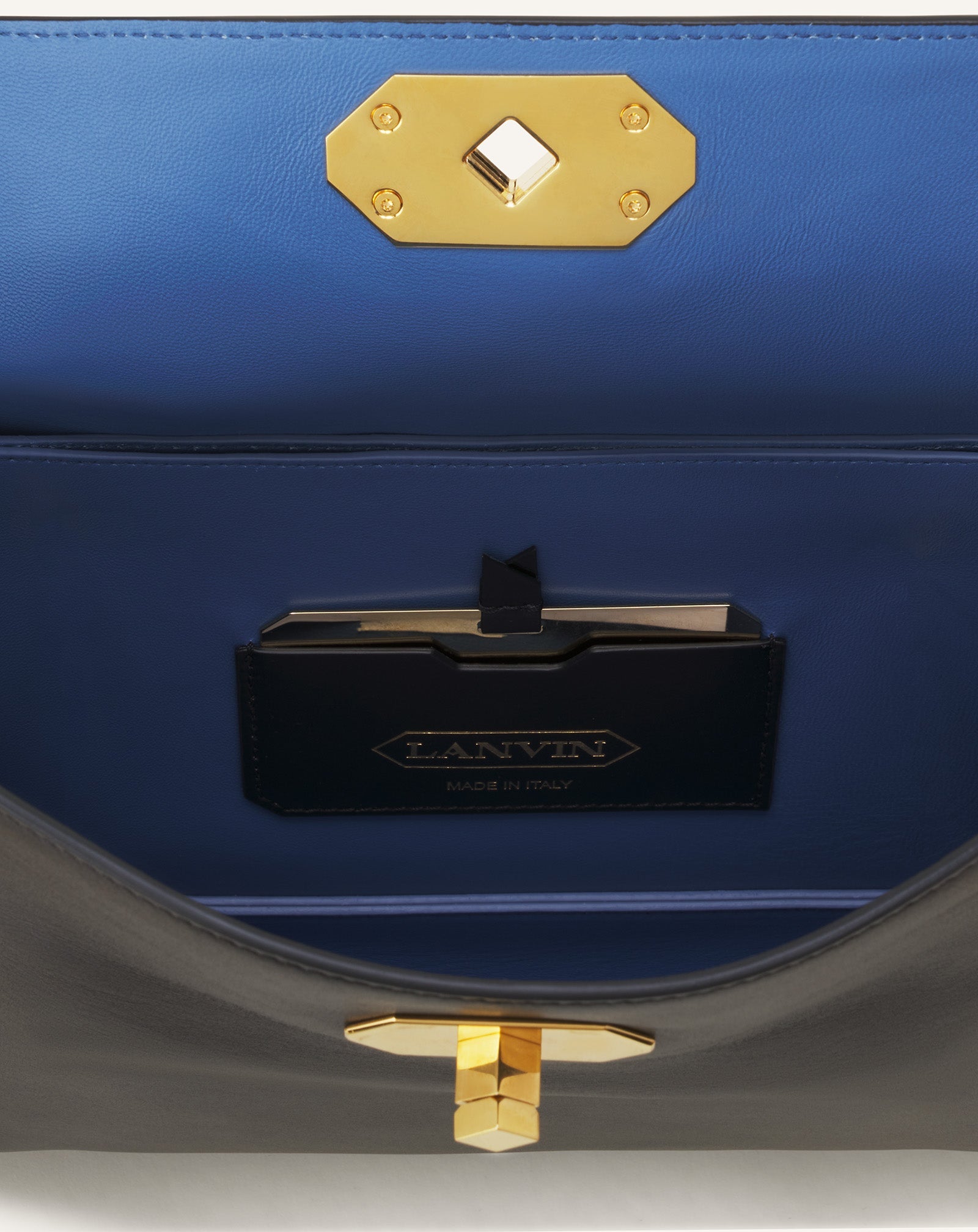 Black Compagnon Asymmetrical Bag In Leather | Lanvin Women