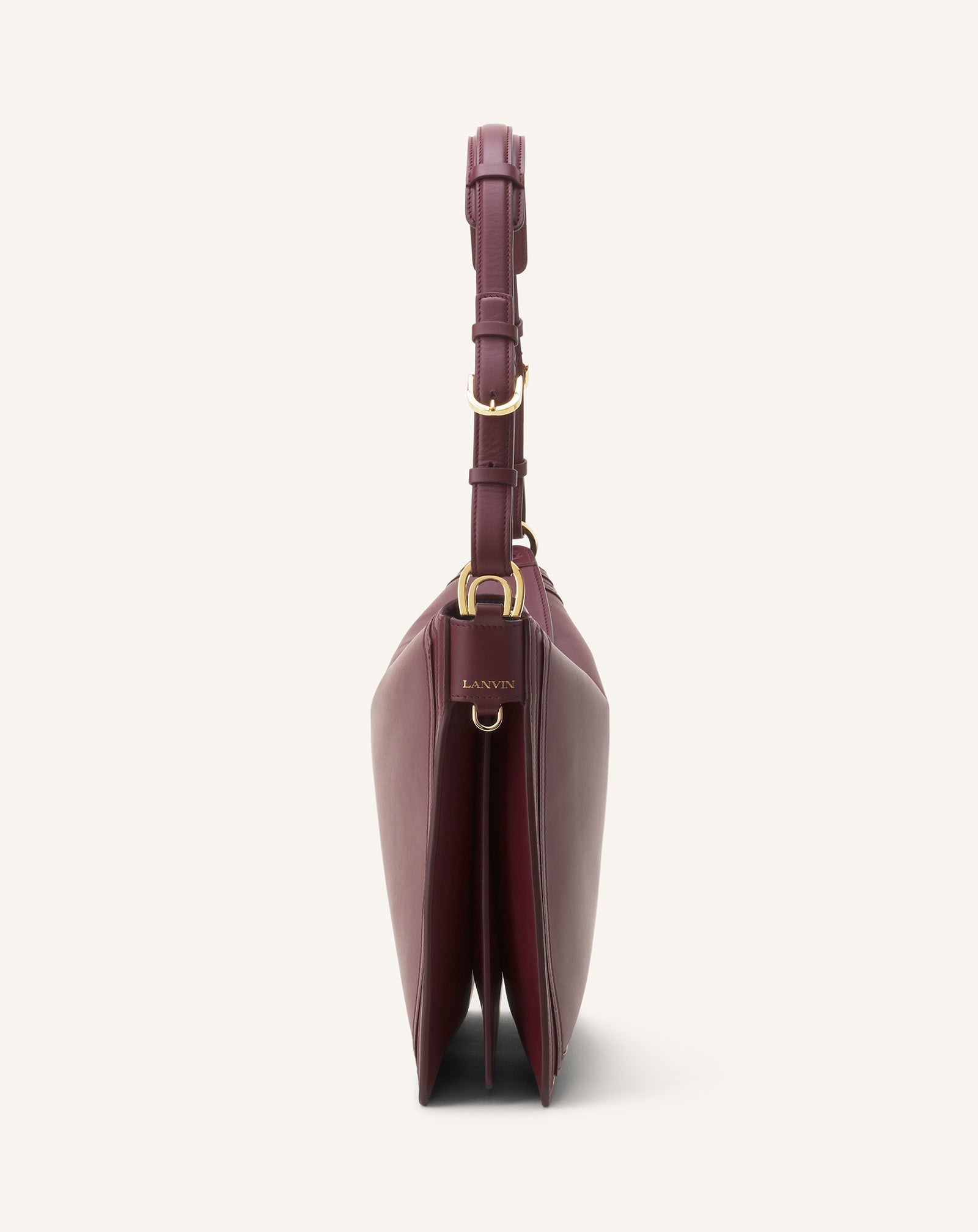 Brown Compagnon Asymmetrical Bag In Leather | Lanvin Women