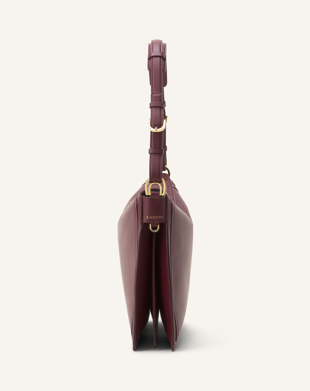 Brown Compagnon Asymmetrical Bag In Leather | Lanvin Women