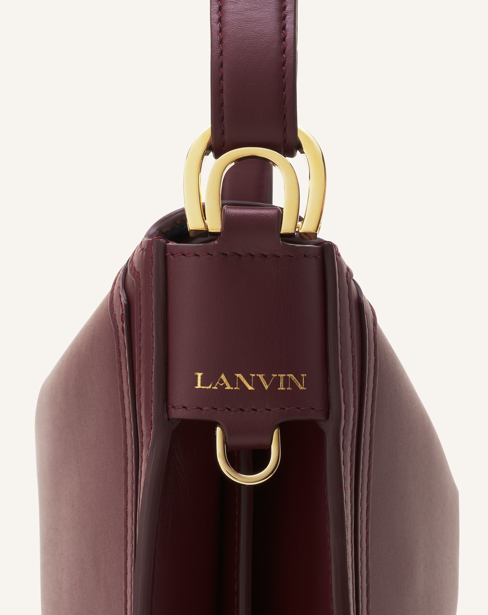 Brown Compagnon Asymmetrical Bag In Leather | Lanvin Women