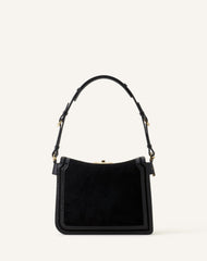 Compagnon Sac Epaule Asymetrique Finition Python Pm Black | Lanvin Women