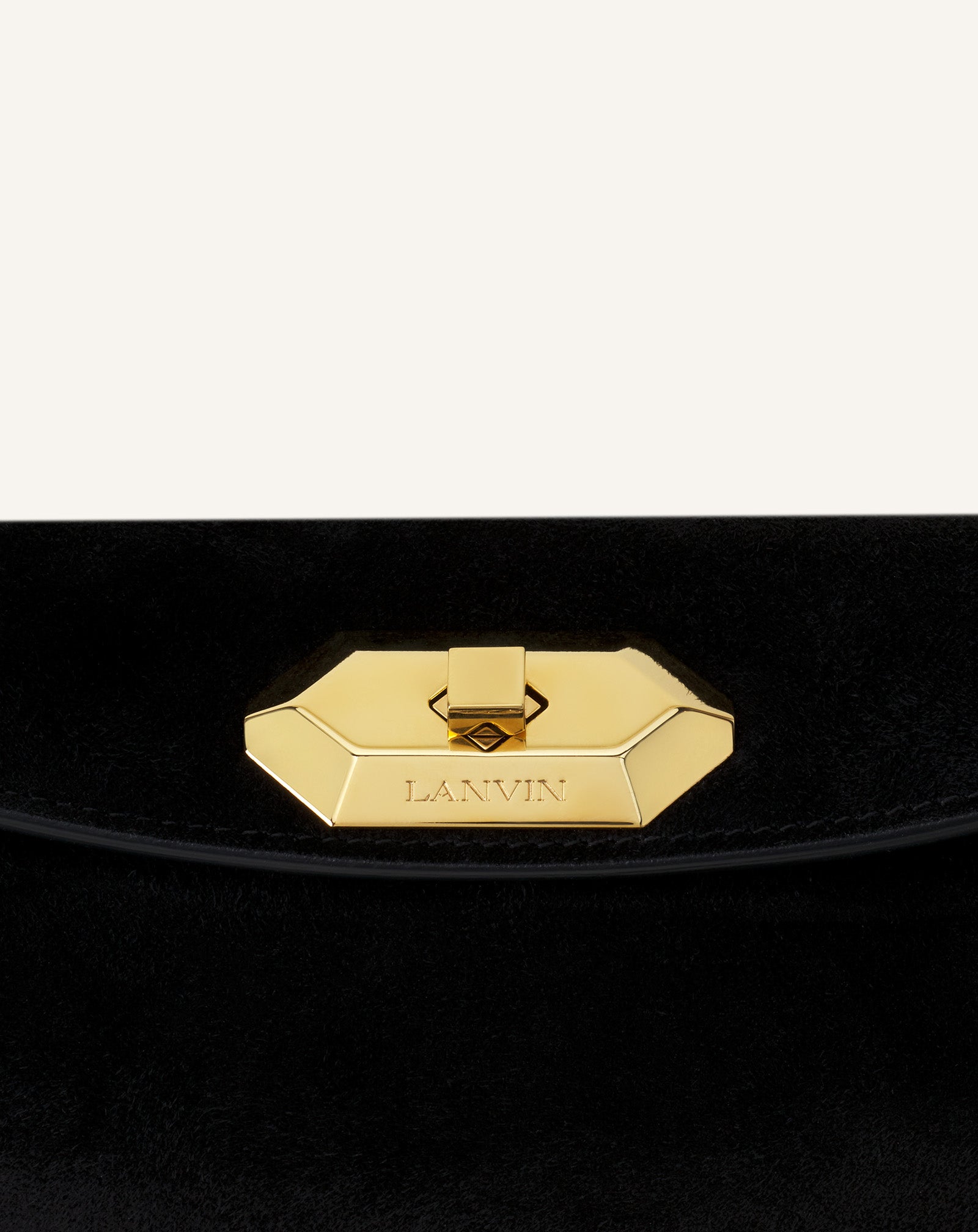 Compagnon Sac Epaule Asymetrique Finition Python Pm Black | Lanvin Women