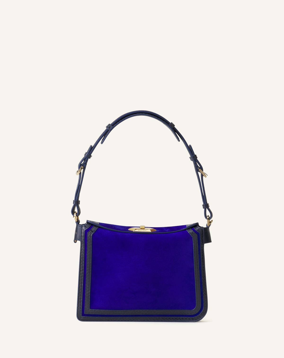 Compagnon Sac Epaule Asymetrique Finition Python Pm Blue | Lanvin Women