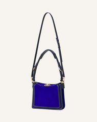 Compagnon Sac Epaule Asymetrique Finition Python Pm Blue | Lanvin Women