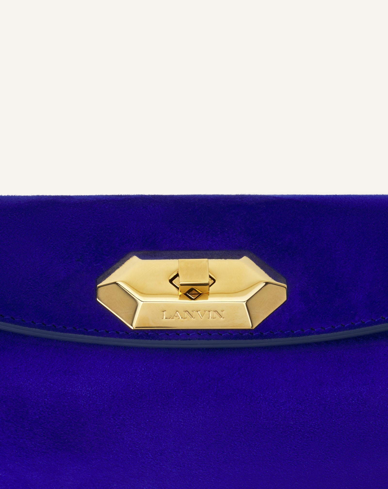 Compagnon Sac Epaule Asymetrique Finition Python Pm Blue | Lanvin Women