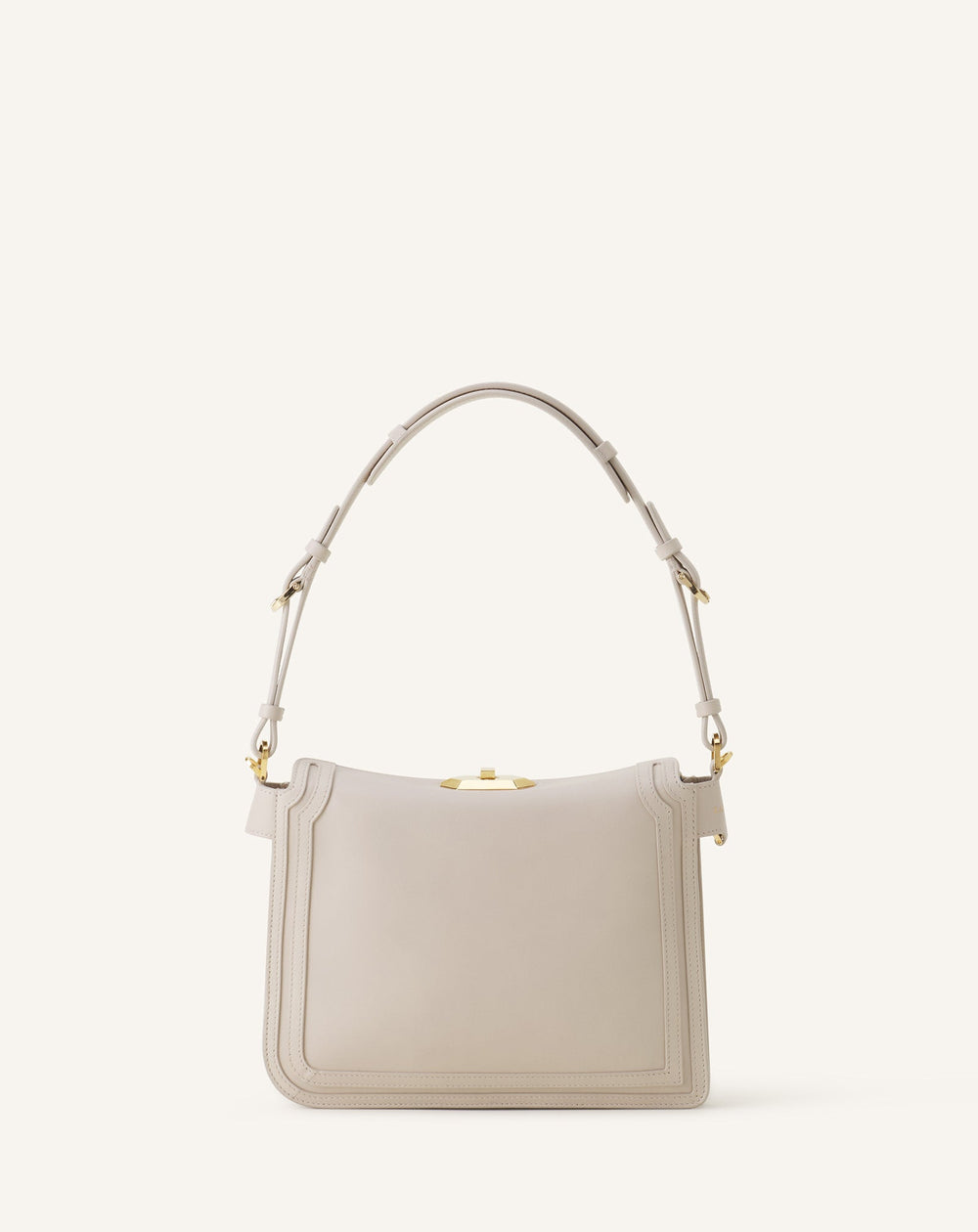 Sac Compagnon Asymetrique En Cuir White | Lanvin Women