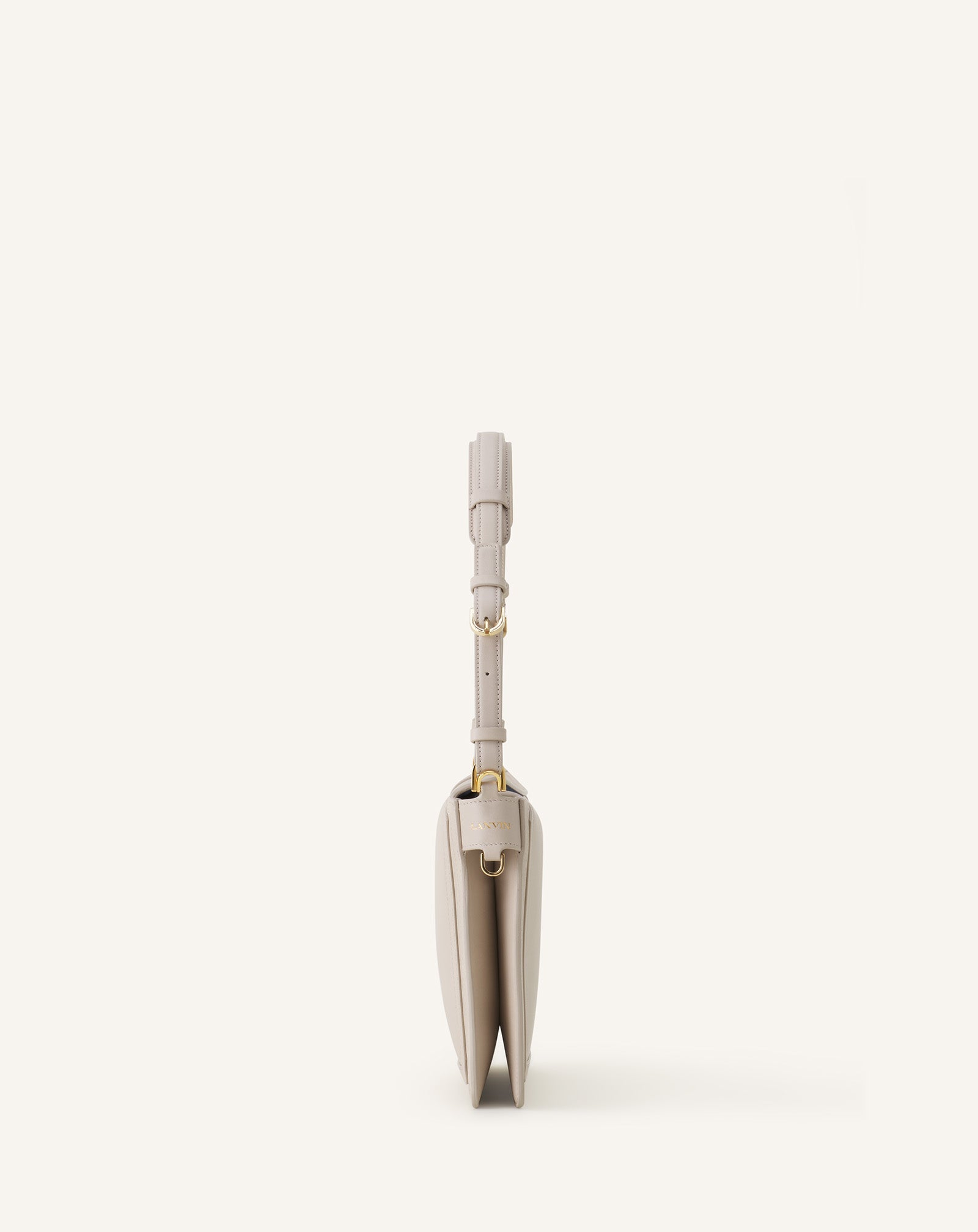 Sac Compagnon Asymetrique En Cuir White | Lanvin Women