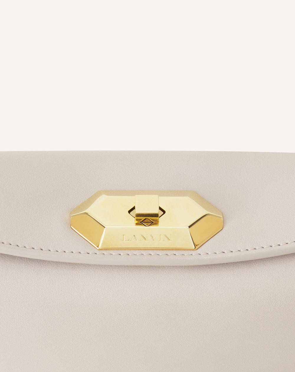 Sac Compagnon Asymetrique En Cuir White | Lanvin Women