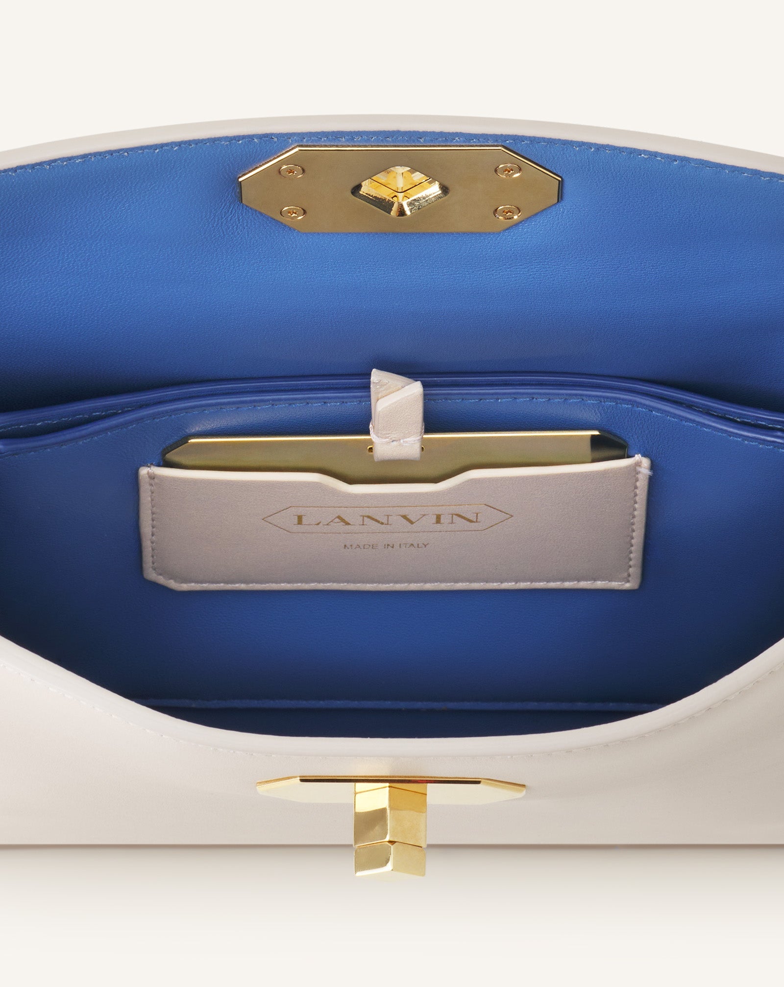 Sac Compagnon Asymetrique En Cuir White | Lanvin Women