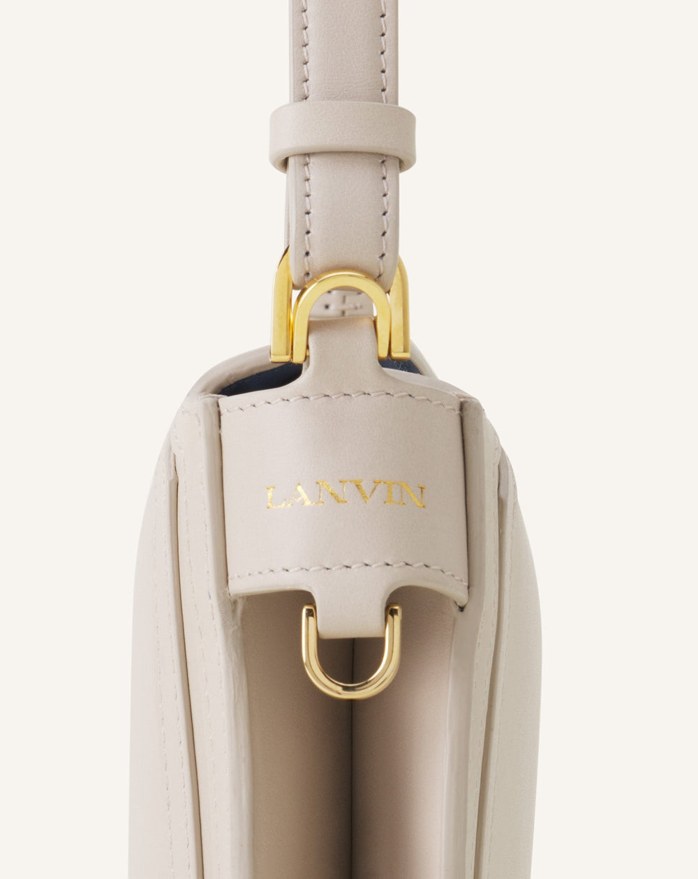 Sac Compagnon Asymetrique En Cuir White | Lanvin Women