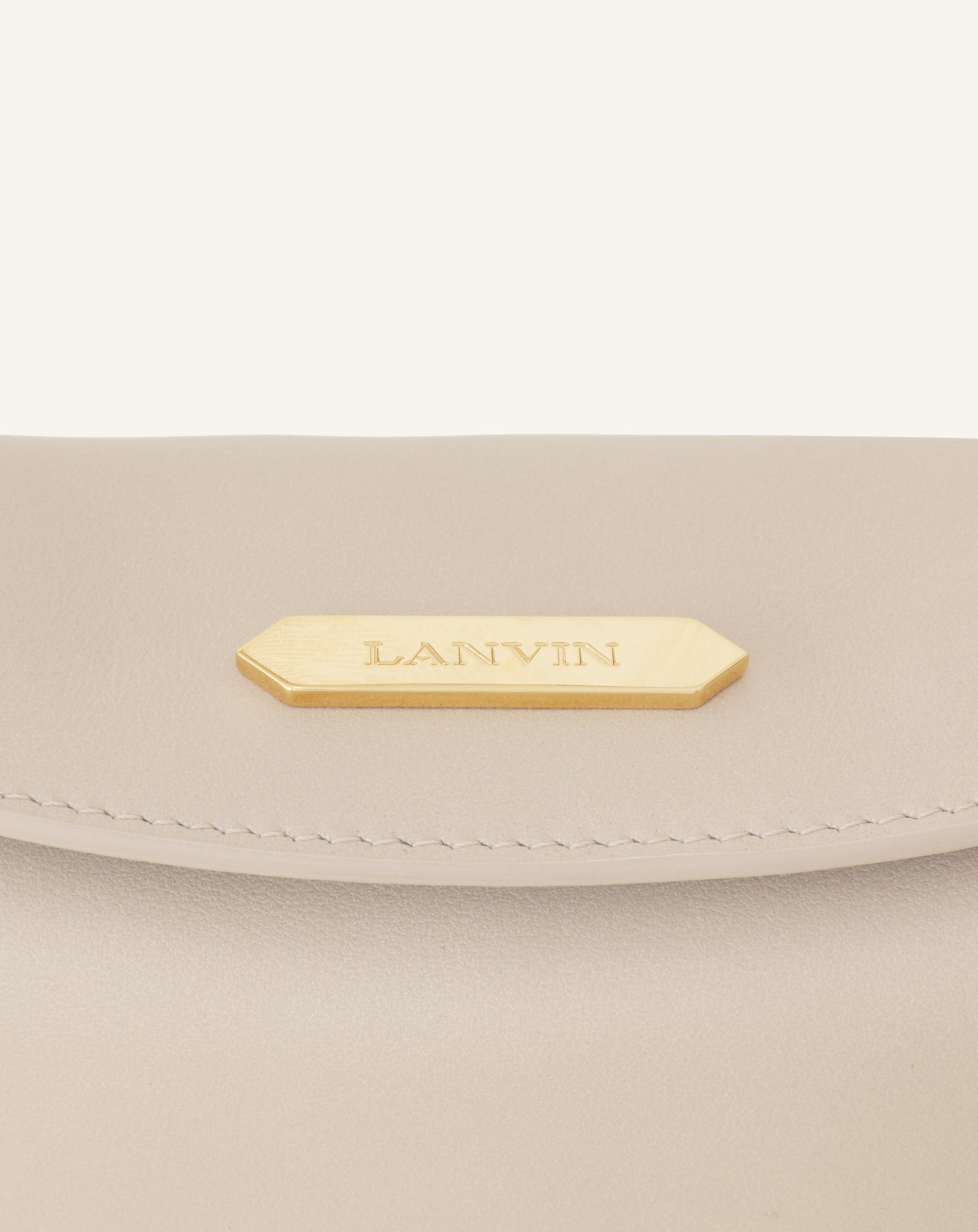 Sac Compagnon 16 En Cuir White | Lanvin Men