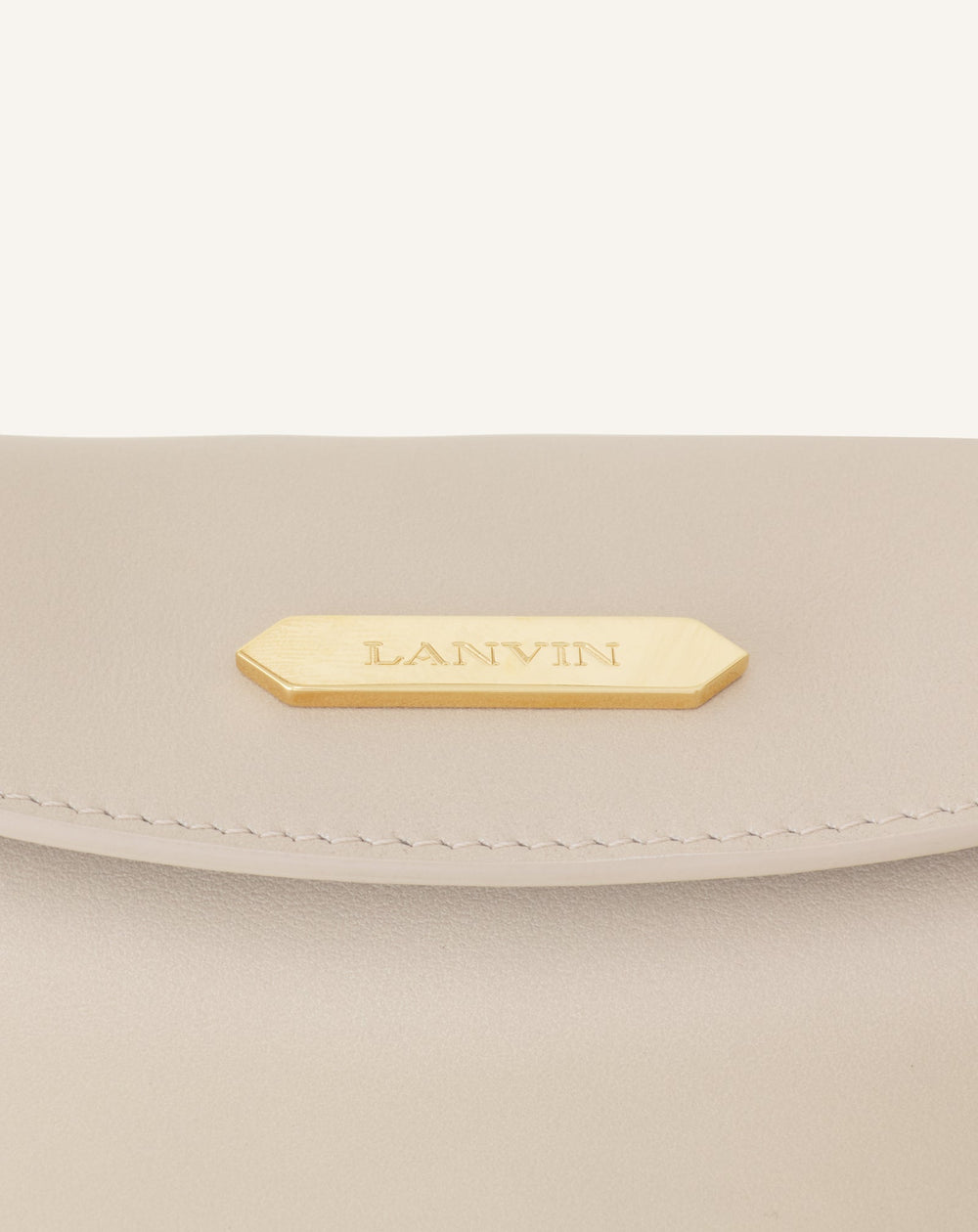 Sac Compagnon 16 En Cuir White | Lanvin Men