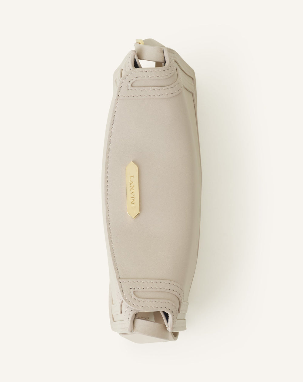 Sac Compagnon 16 En Cuir White | Lanvin Men