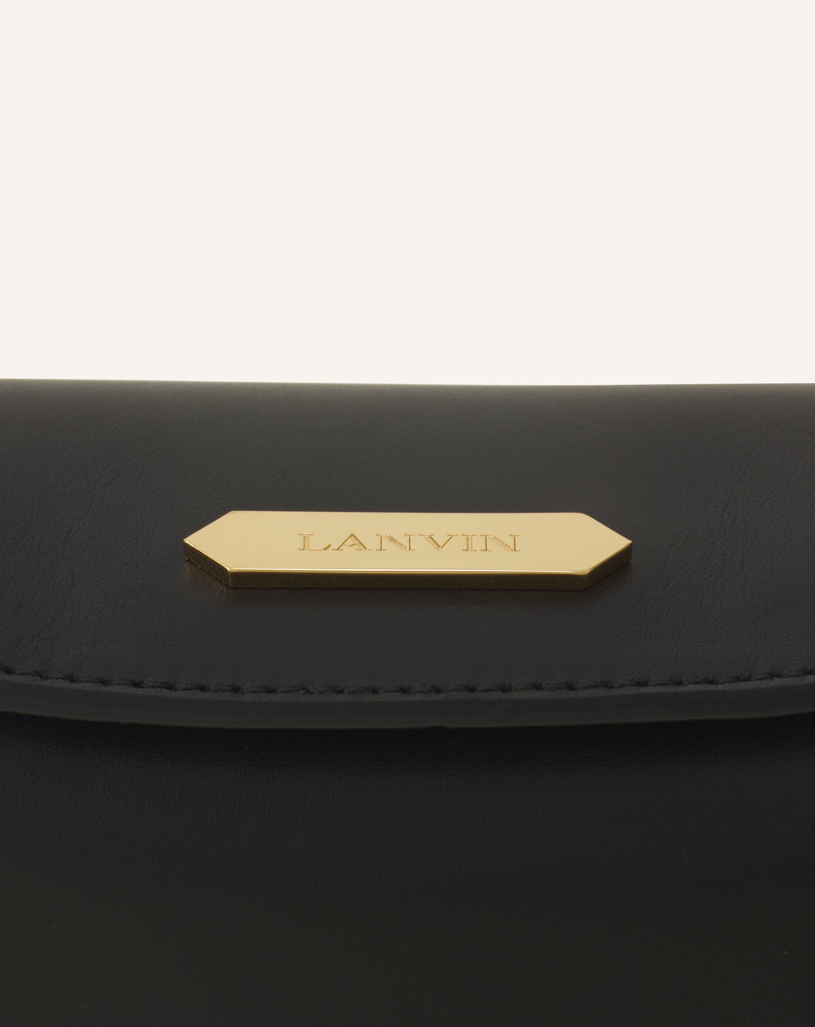 Sac Compagnon 16 En Cuir Black | Lanvin Women