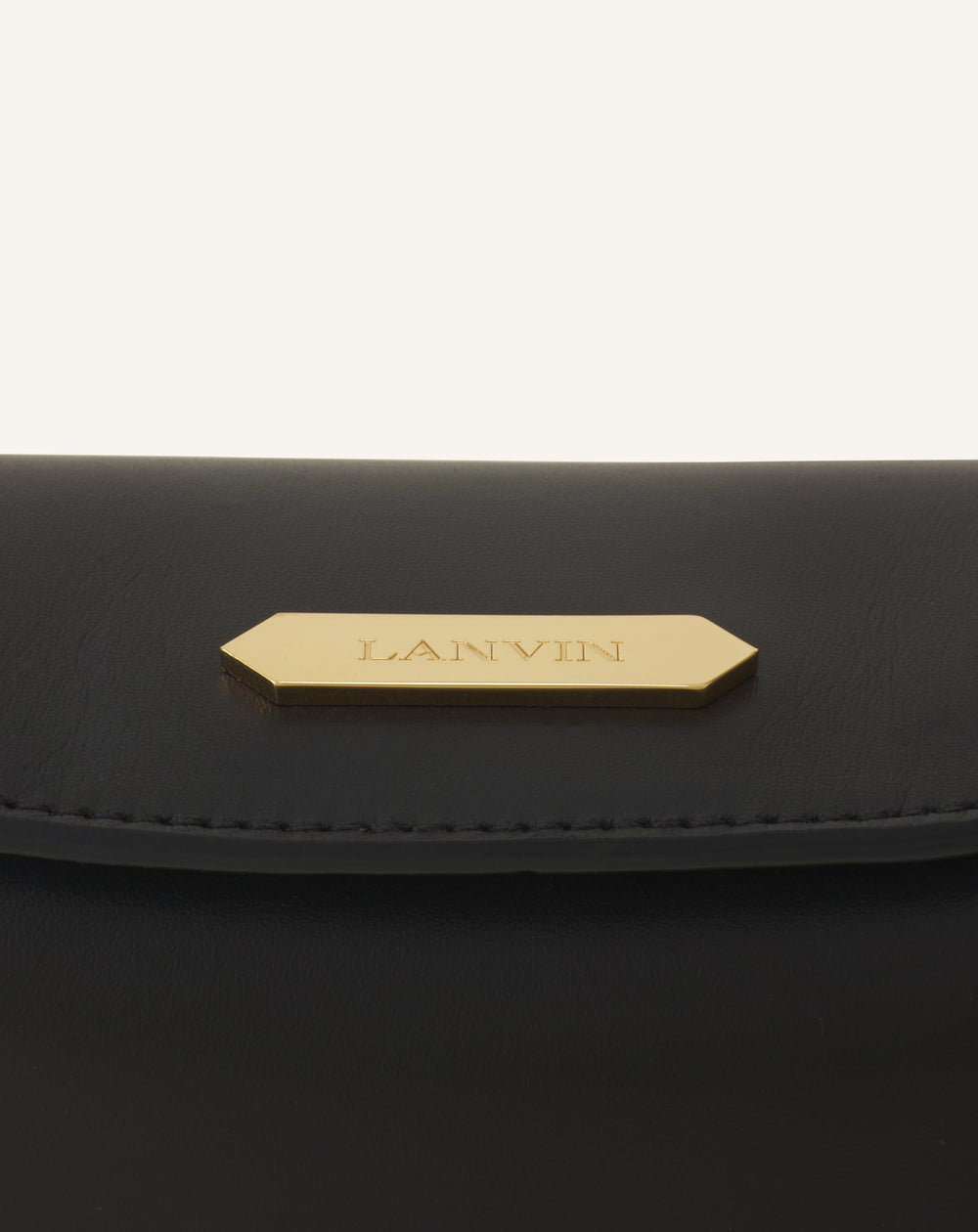 Sac Compagnon 16 En Cuir Black | Lanvin Women