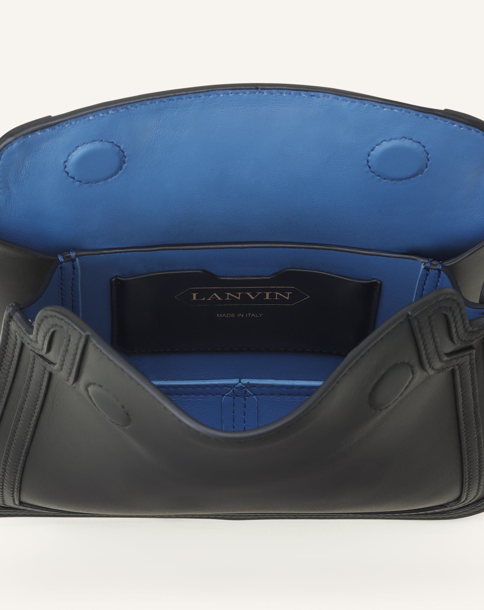 Sac Compagnon 16 En Cuir Black | Lanvin Women