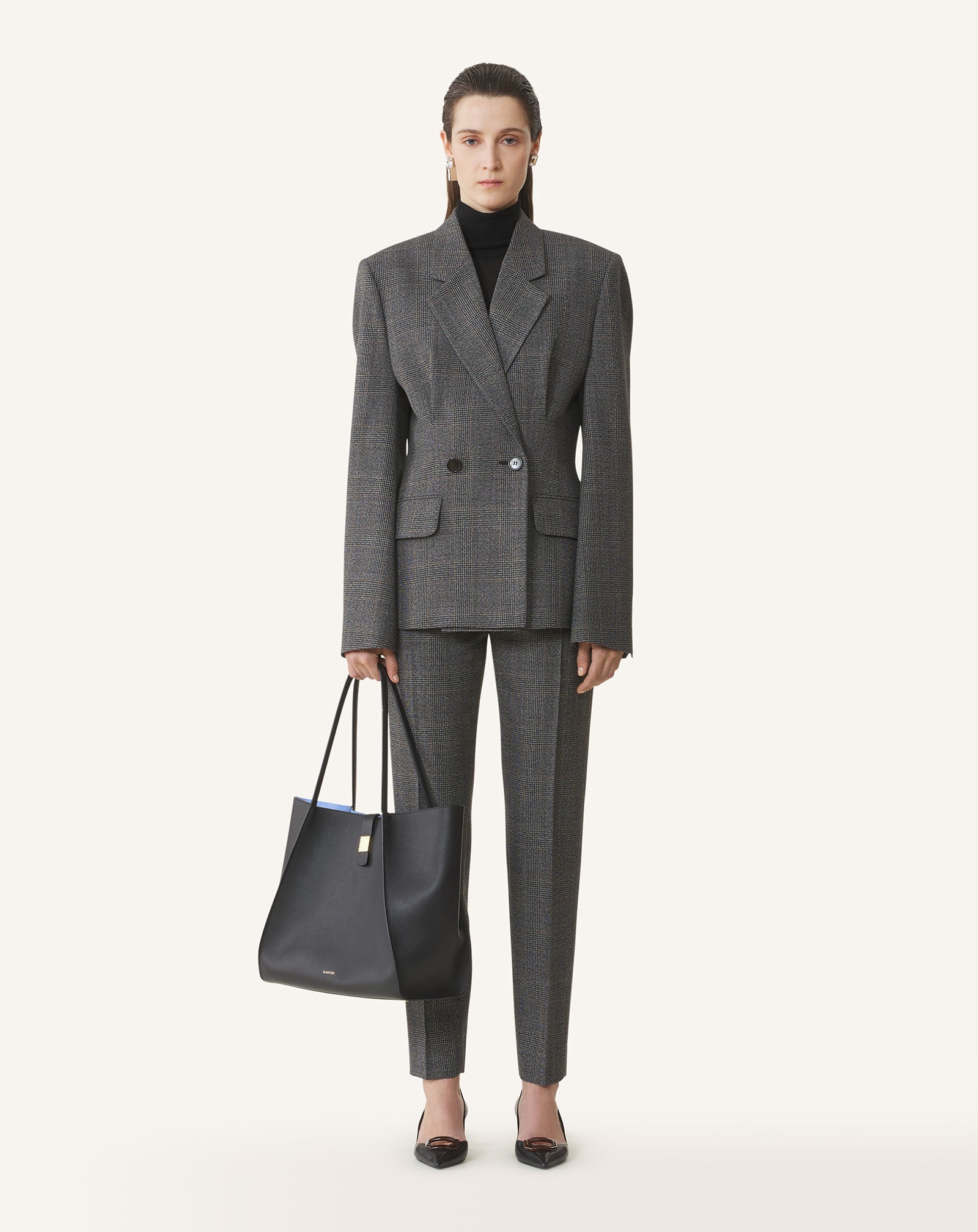 Black Concerto Arpège Leather Tote Bag | Lanvin Women