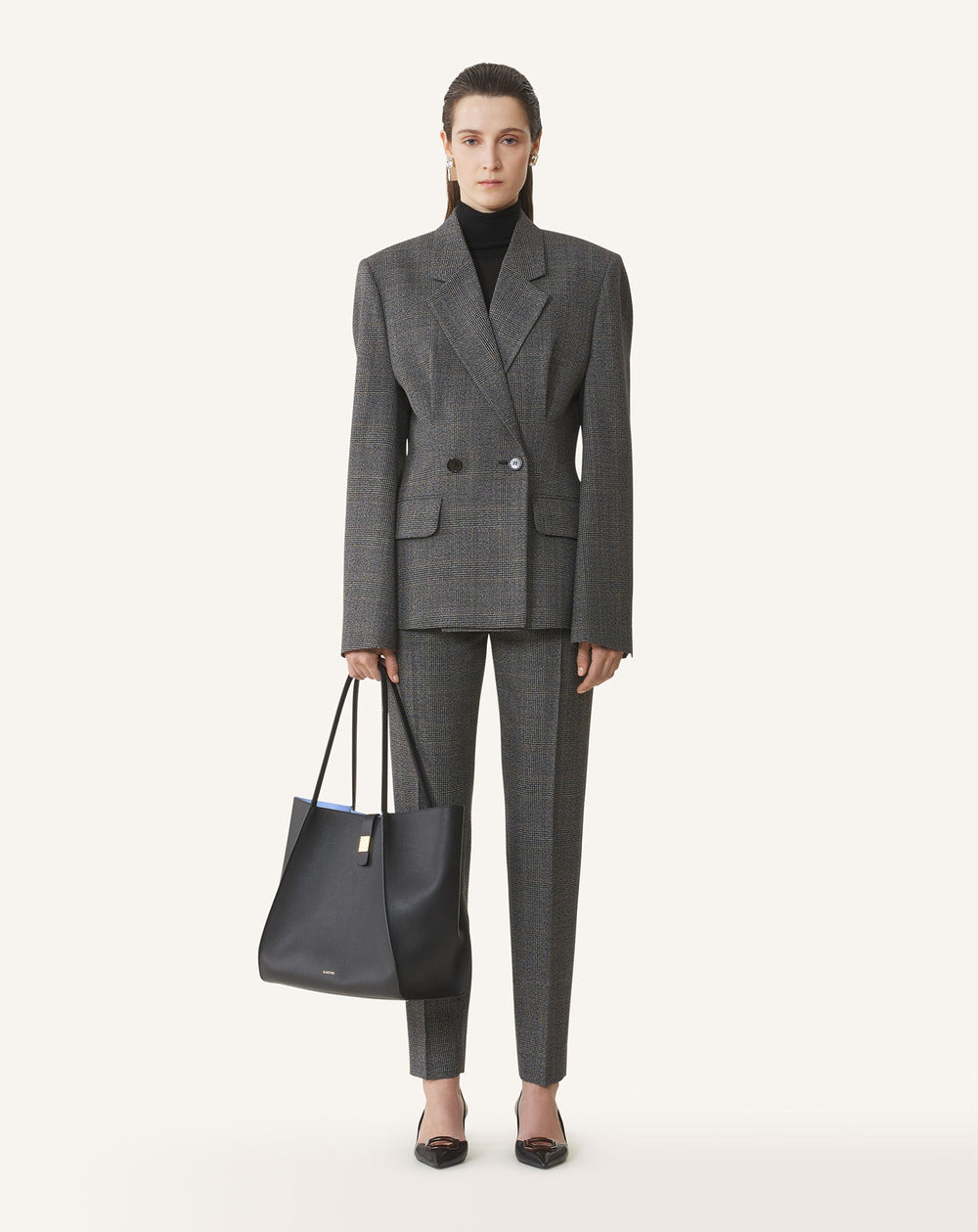 Black Concerto Arpège Leather Tote Bag | Lanvin Women