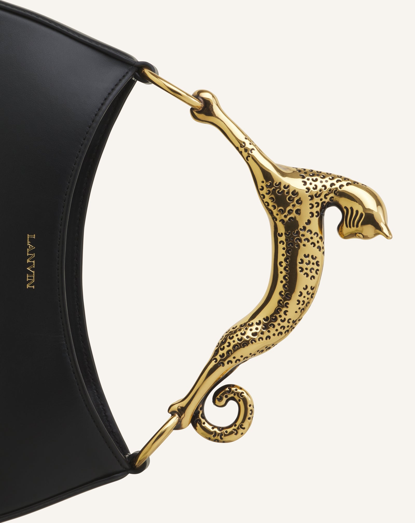 Black Hobo Cat Leather Bag | Lanvin Women