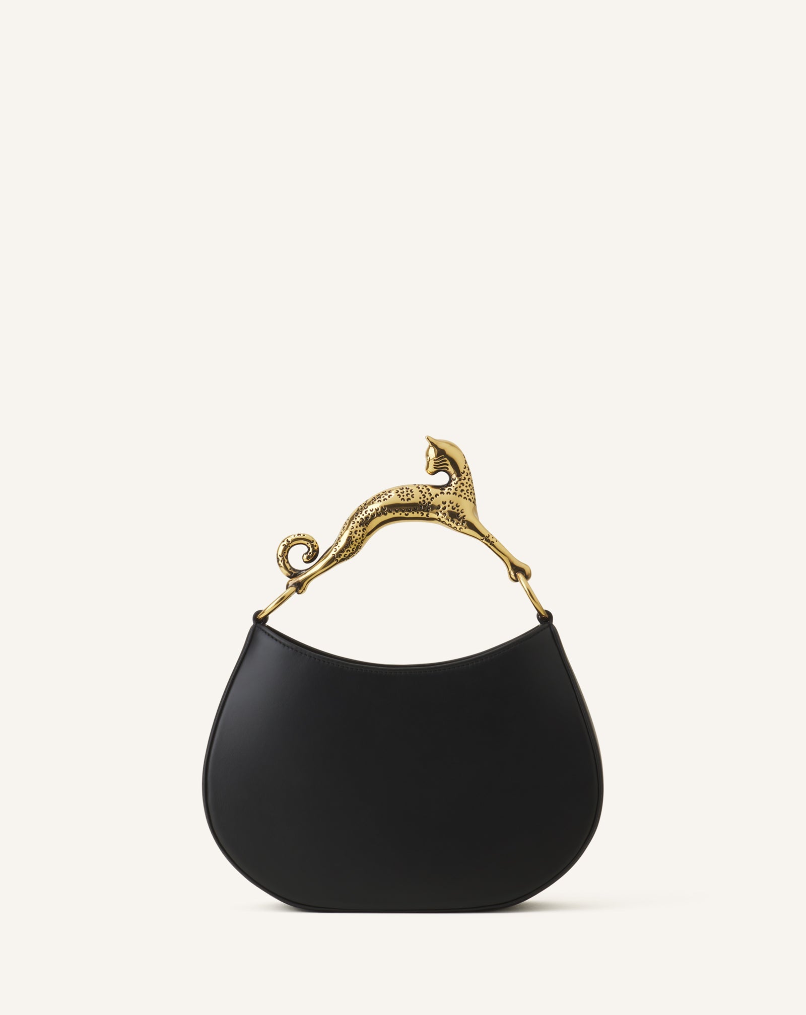 Black Hobo Cat Leather Bag | Lanvin Women