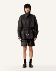 Blouson Col Montant En Cuir Black | Lanvin Women