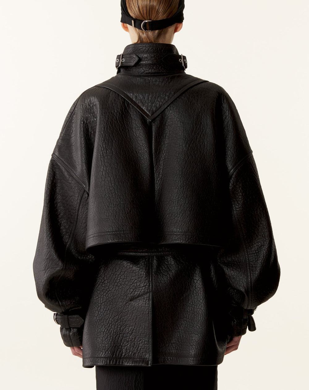 Blouson Col Montant En Cuir Black | Lanvin Women