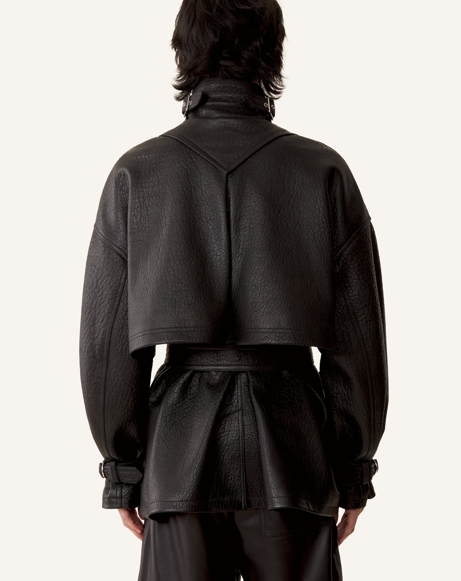 Blouson Col Montant En Cuir Black | Lanvin Women
