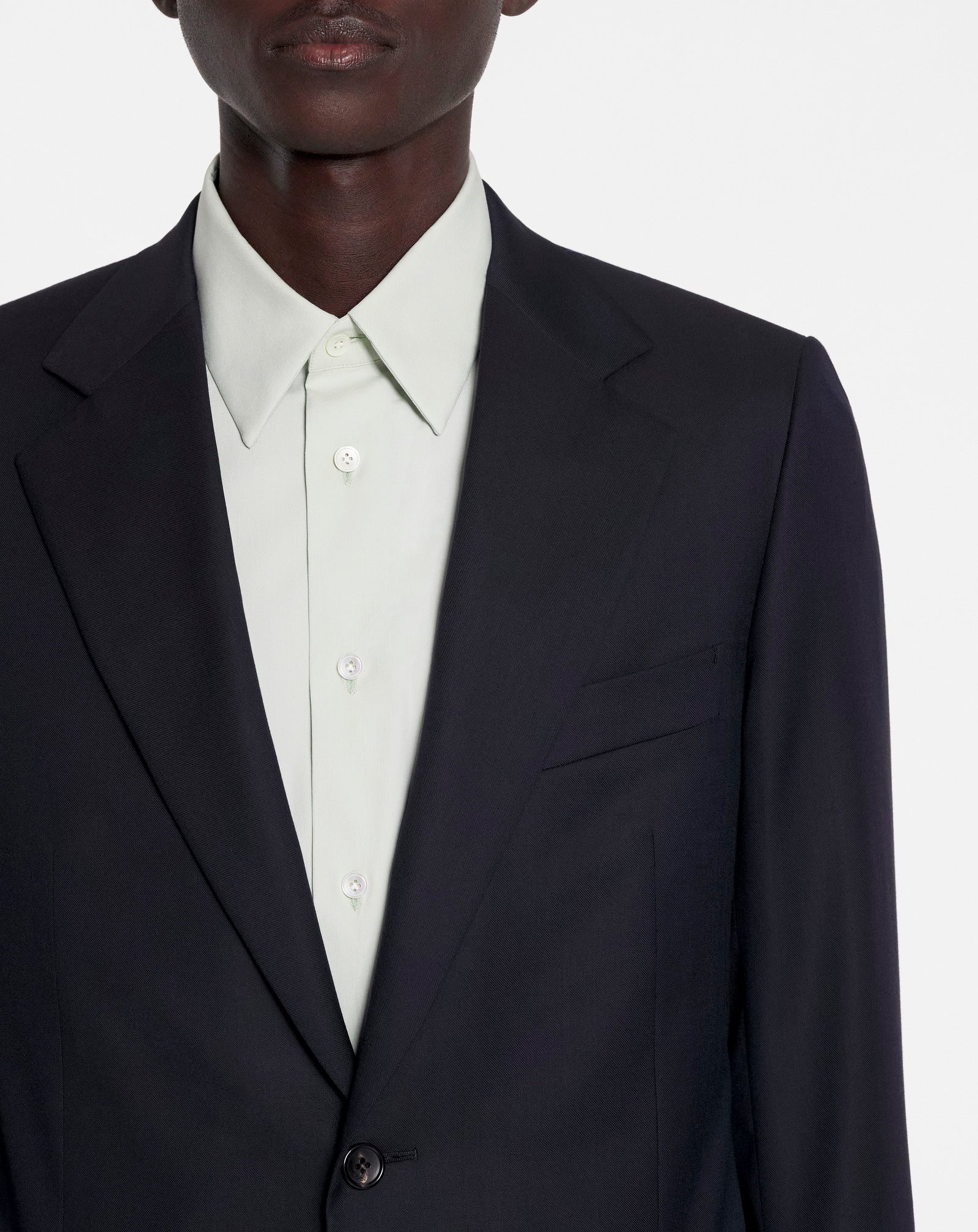 SINGLE-BREASTED FLAP POCKETS JACKET NAVY BLUE | Lanvin Men