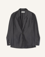 Veste Ample En Chambray Black | Lanvin Men