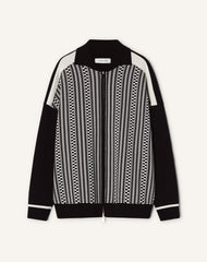 Blouson Zippé En Jacquard De Soie Et Coton Grey | Lanvin Men