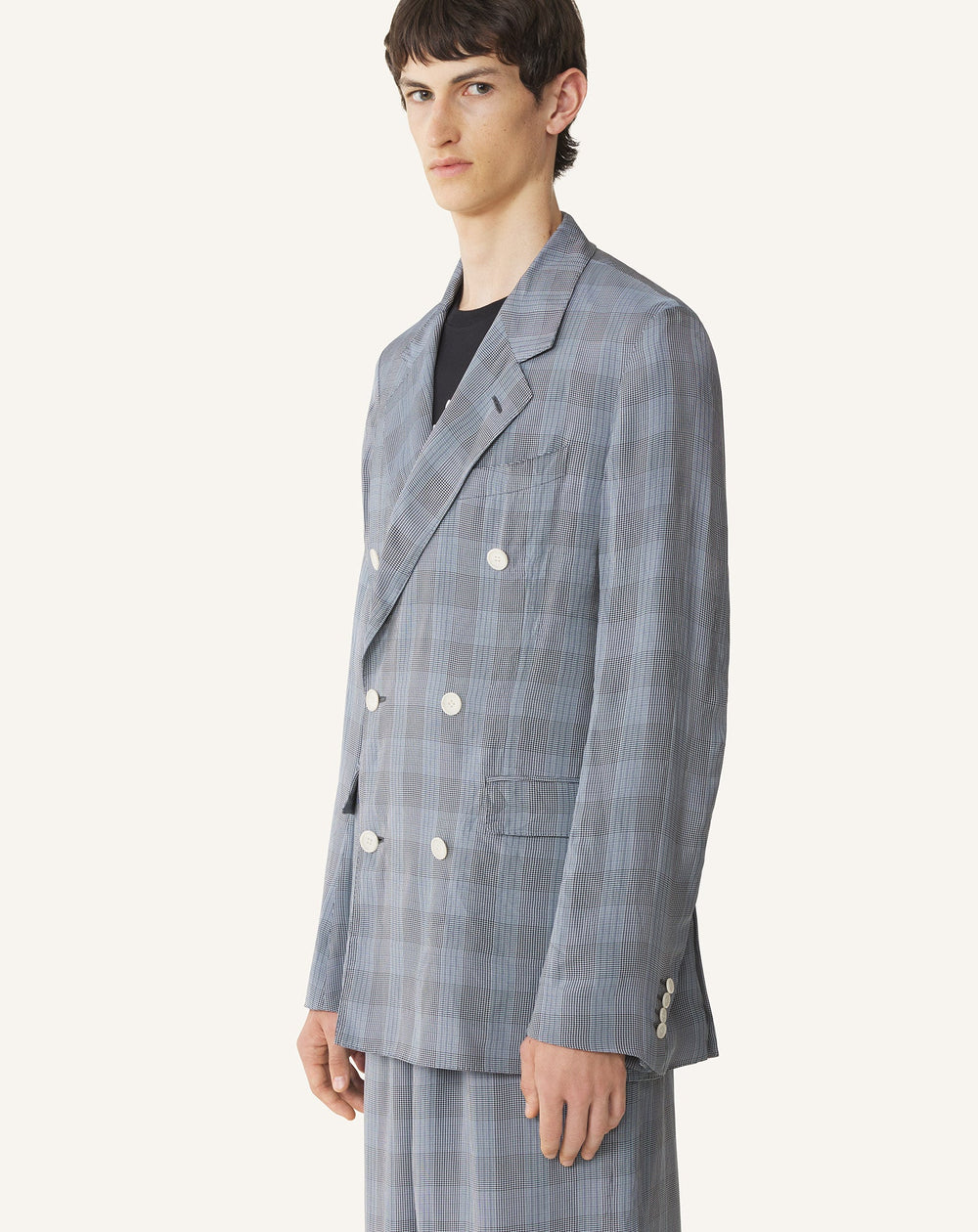 Veste Croisée En Viscose Black | Lanvin Men