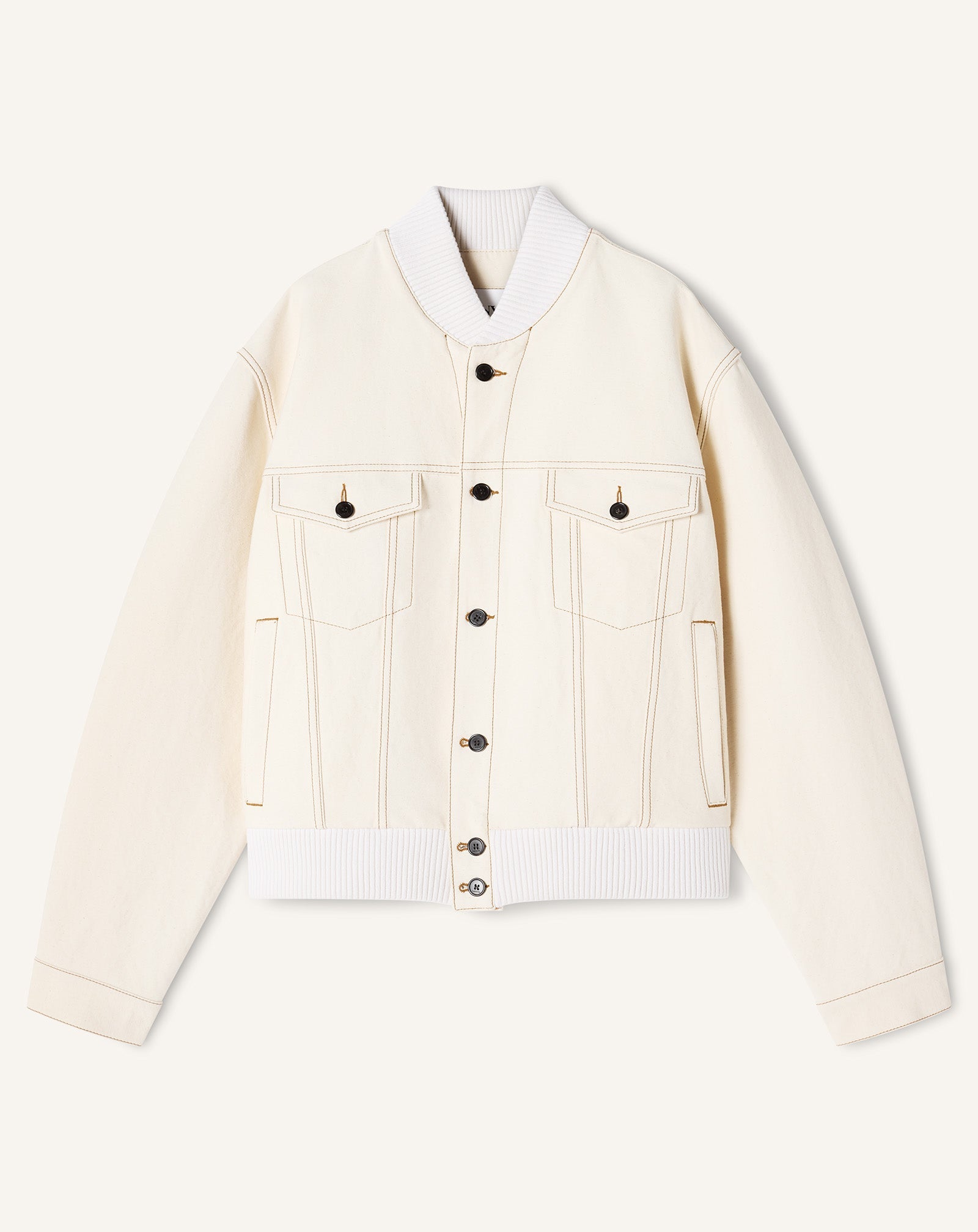 Veste Teddy En Denim White | Lanvin Men