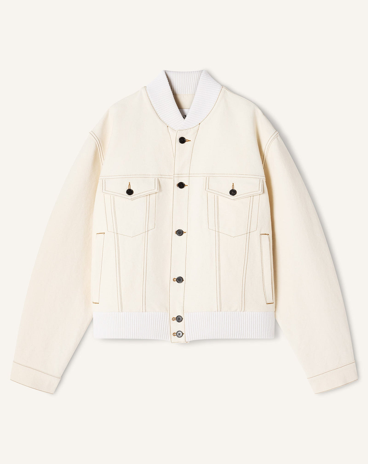 Veste Teddy En Denim White | Lanvin Men