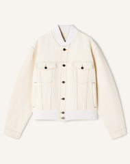 Veste Teddy En Denim White | Lanvin Men