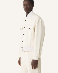Veste Teddy En Denim White | Lanvin Men