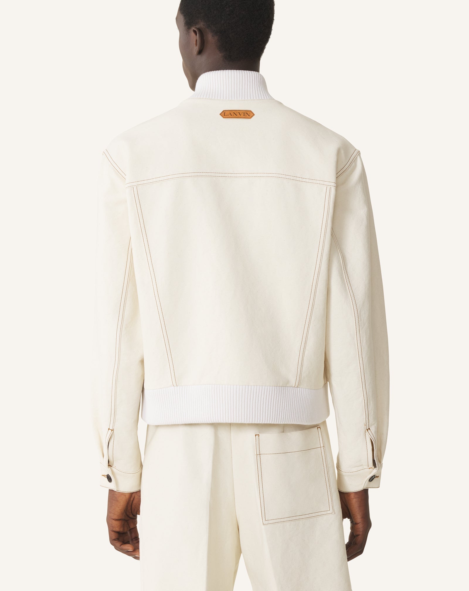 Veste Teddy En Denim White | Lanvin Men