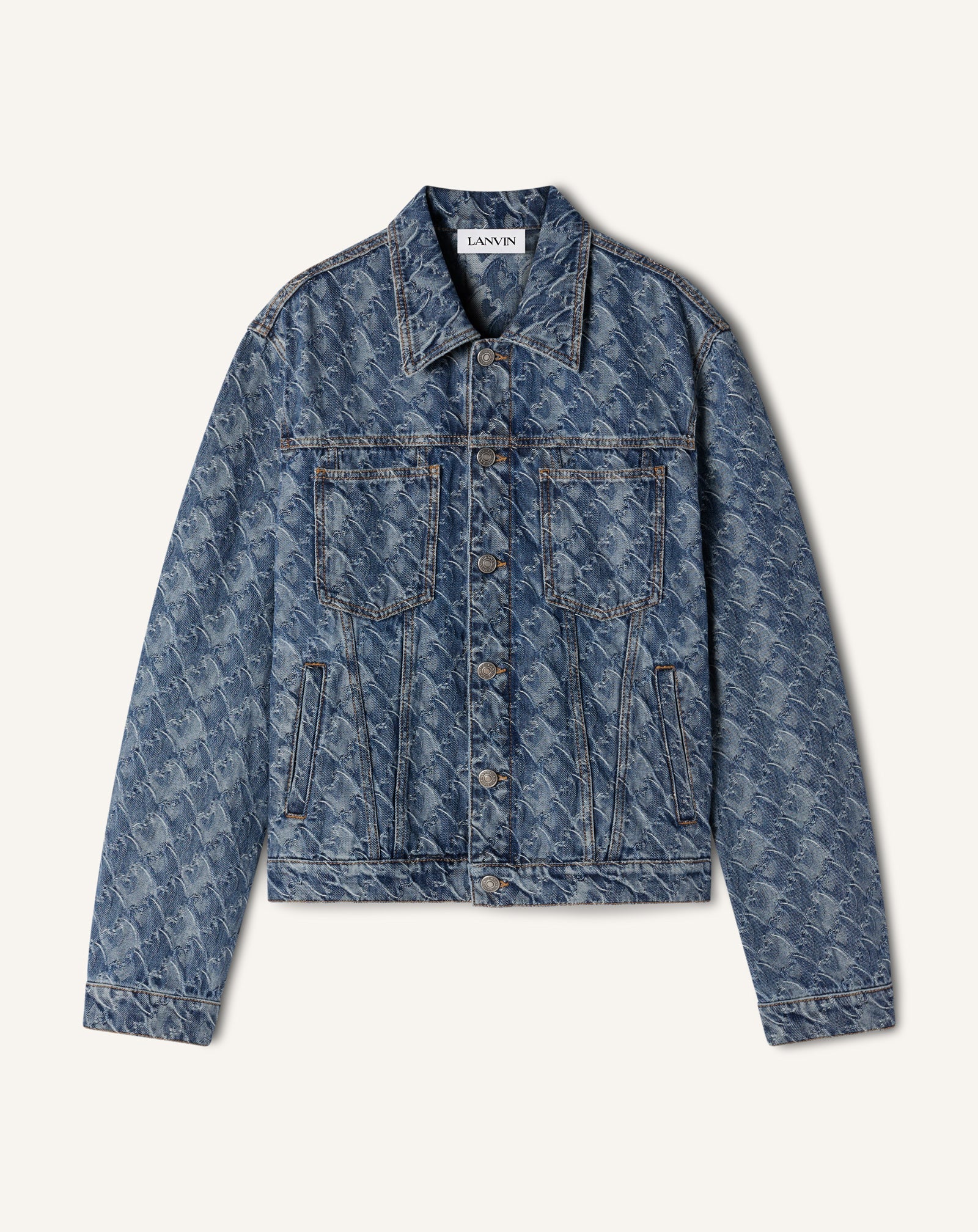 Veste En Denim Jacquard Lunar Year Blue | Lanvin Men