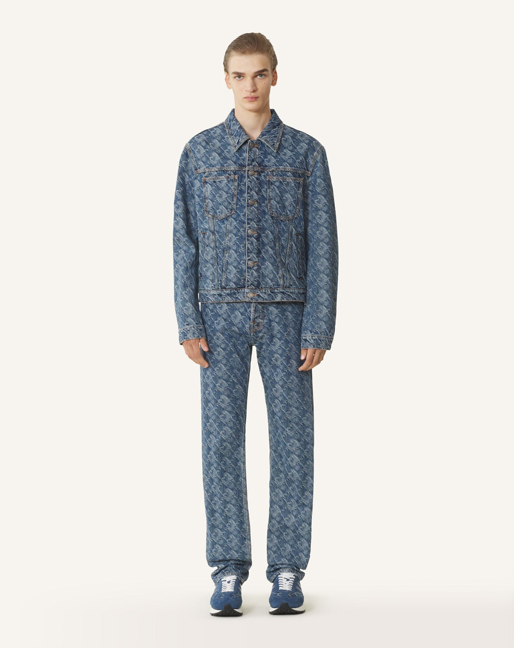 Veste En Denim Jacquard Lunar Year Blue | Lanvin Men